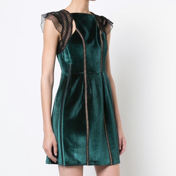 Self-Portrait Dresses & Skirts - self portrait | velvet lace accented lace dress